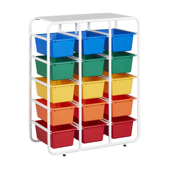 5-Tier Storage Rack with 15 Cubby Bins 5x3 - Primary