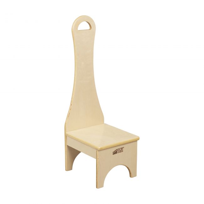 Stepstool with Long Handle - Natural