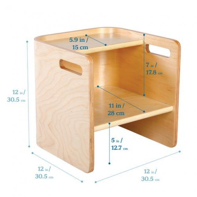 Bentwood Multipurpose Cube Chair - Natural