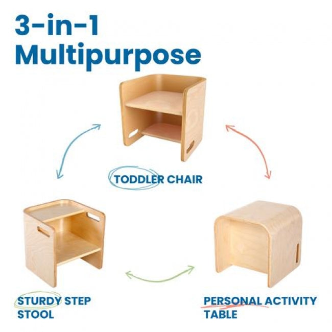 Bentwood Multipurpose Cube Chair - Natural