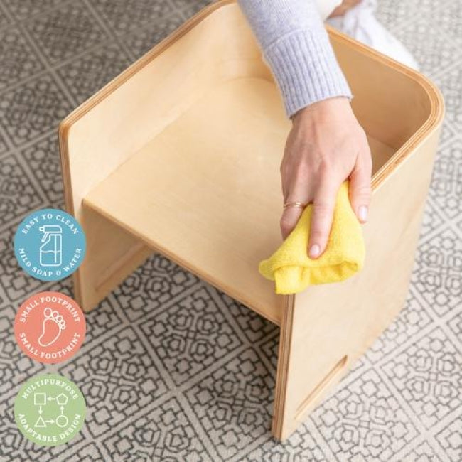 Bentwood Multipurpose Cube Chair - Natural