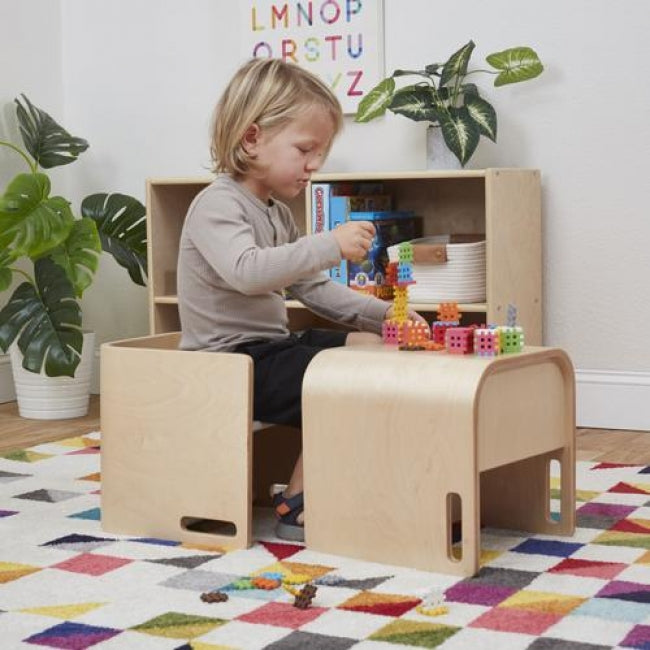 Bentwood Multipurpose Cube Chair - Natural