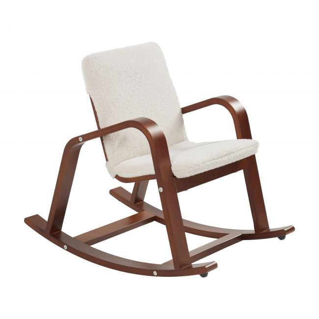 Bentwood Kid's Rocking Chair with Cushion - Dark Walnut