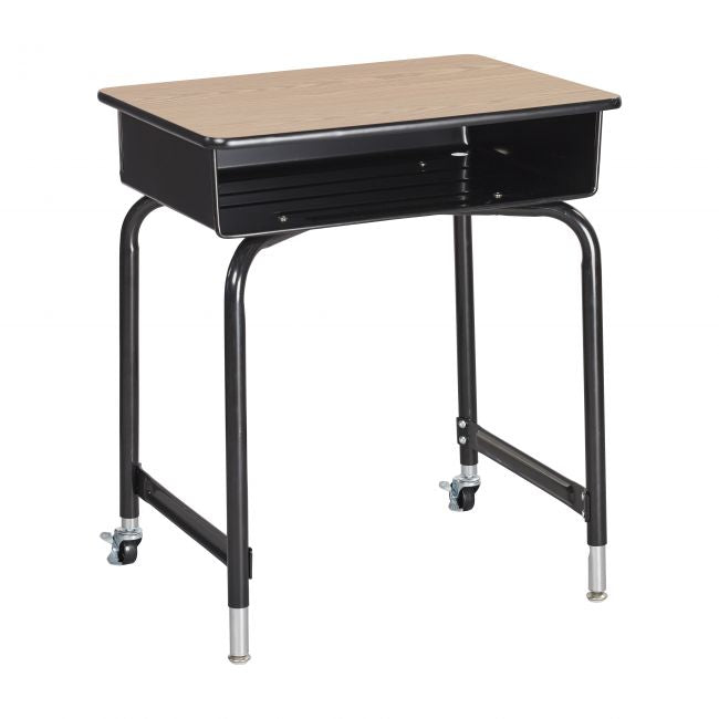 Mobile Open Front Desk - Oak