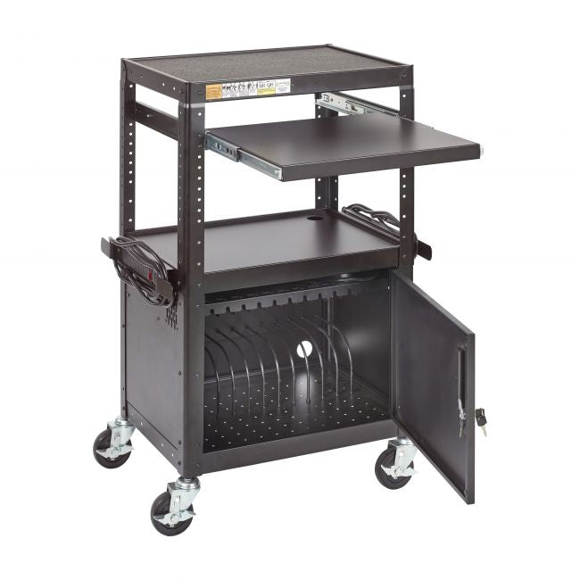 AV and 12-Bay Charging Cart