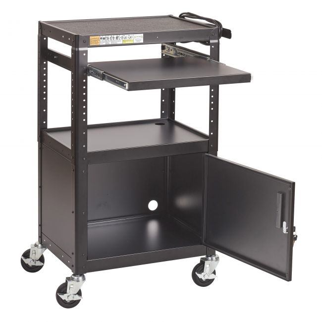 AV Presentation Cart Stand with Storage Box