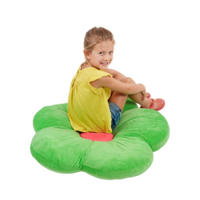 SoftZone Flower Floor Pillow - Bright Green