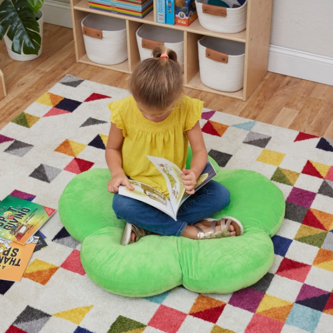 SoftZone Flower Floor Pillow - Bright Green