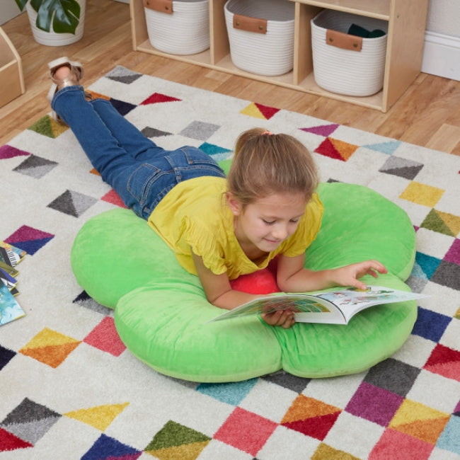 SoftZone Flower Floor Pillow - Bright Green