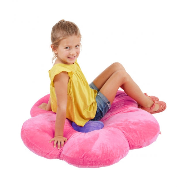 SoftZone Flower Floor Pillow - Bright Pink