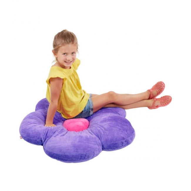 SoftZone Flower Floor Pillow - Bright Purple
