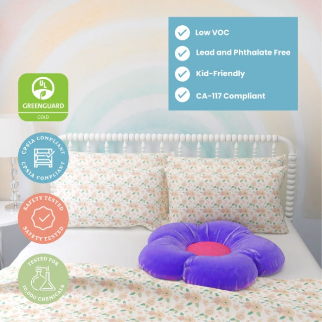 SoftZone Flower Floor Pillow - Bright Purple
