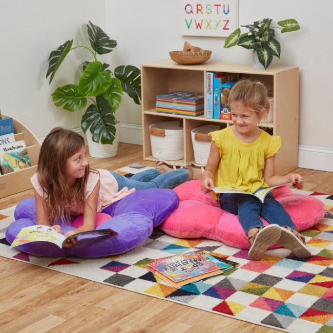 SoftZone Flower Floor Pillow - Bright Purple