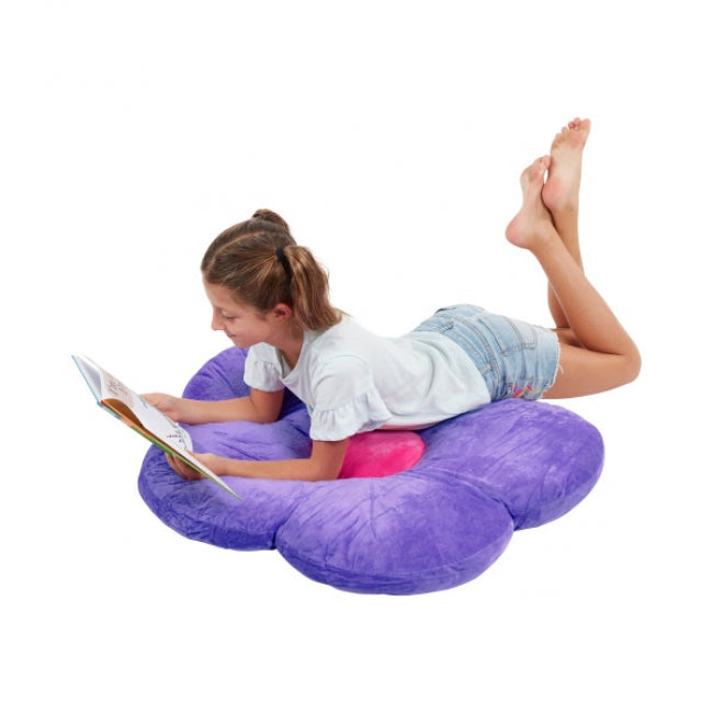 SoftZone Flower Floor Pillow - Bright Purple