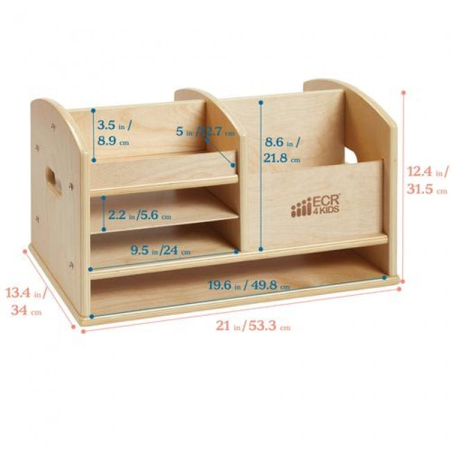 Tabletop Supplies Storage Center - Natural