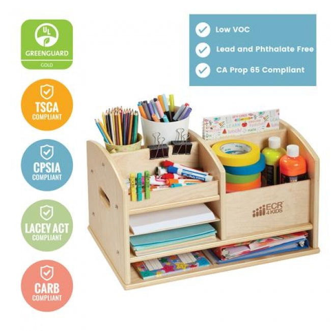 Tabletop Supplies Storage Center - Natural