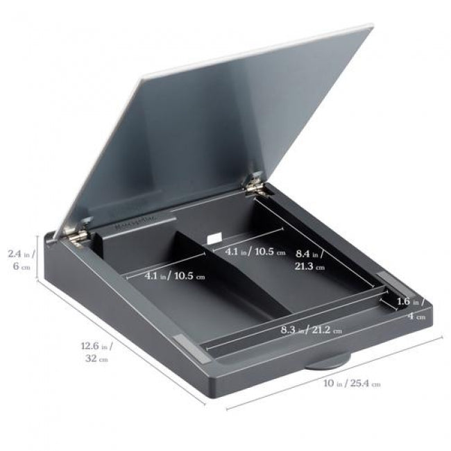MessageStor Glass Board Memo Station - Waves