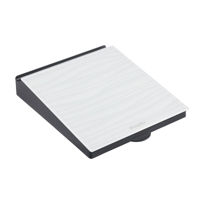 MessageStor Glass Board Memo Station - Waves