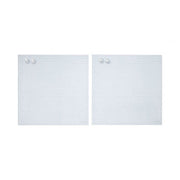 MessageStor 17.5in x 17.5in Glass Board and 4 Magnets Set 2-Pack - White Brick