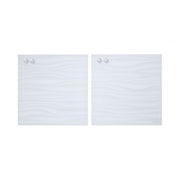 MessageStor 17.5in x 17.5in Glass Board and 4 Magnets Set 2-Pack - Waves