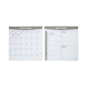 MessageStor 17.5in x 17.5in Glass Board and 4 Magnets Set 2-Pack Calendar - Grey