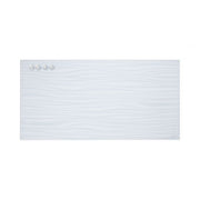 MessageStor 18in x 36in Glass Board and 4 Magnets Set - Waves