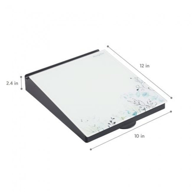 MessageStor Glass Board Memo Station - Botanical