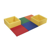 SoftZone Play Patch Activity Mat and Toy Bins, 6-Piece - Assorted