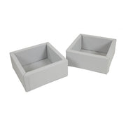 SoftZone Play Patch Toy Bins, 2-Pack - Light Grey