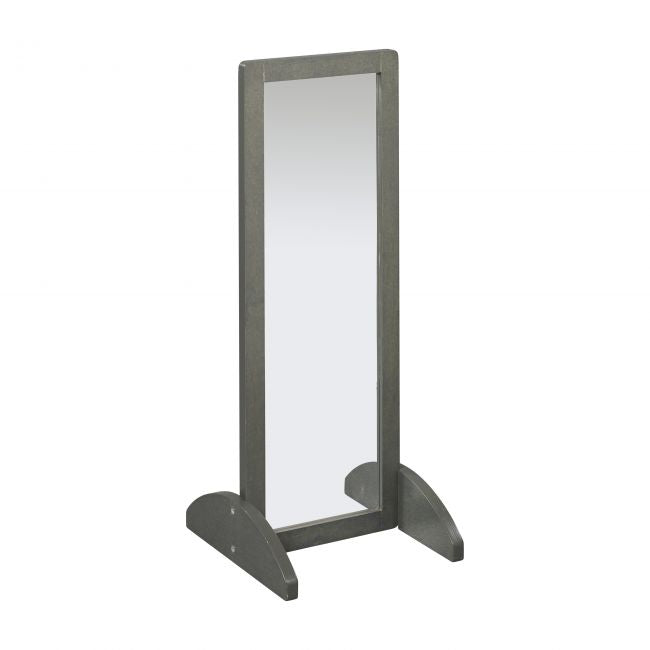 Toddler Single-Sided Junior Bi-Directional Mirror - 36in H - Grey Wash