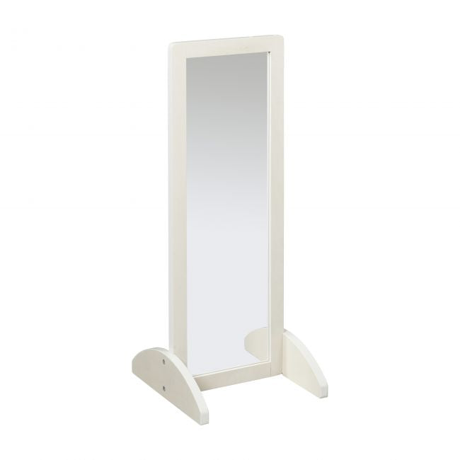 Toddler Single-Sided Junior Bi-Directional Mirror - 36in H - White Wash