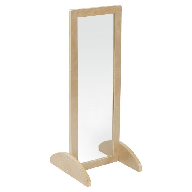 Toddler Single-Sided Junior Bi-Directional Mirror - 36in H - Natural