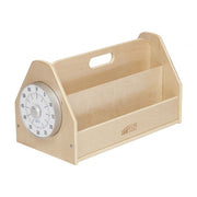 Double-Sided Book Caddy with Countdown Timer - Natural