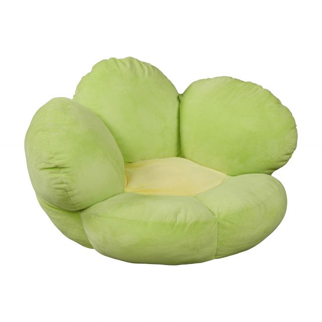 Flower Cozy Cushion, Bright Green