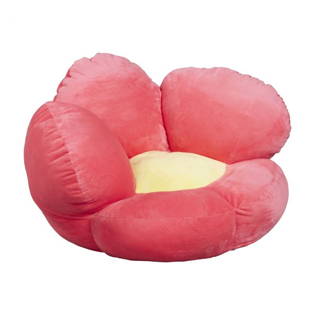 Flower Cozy Cushion, Bright Pink