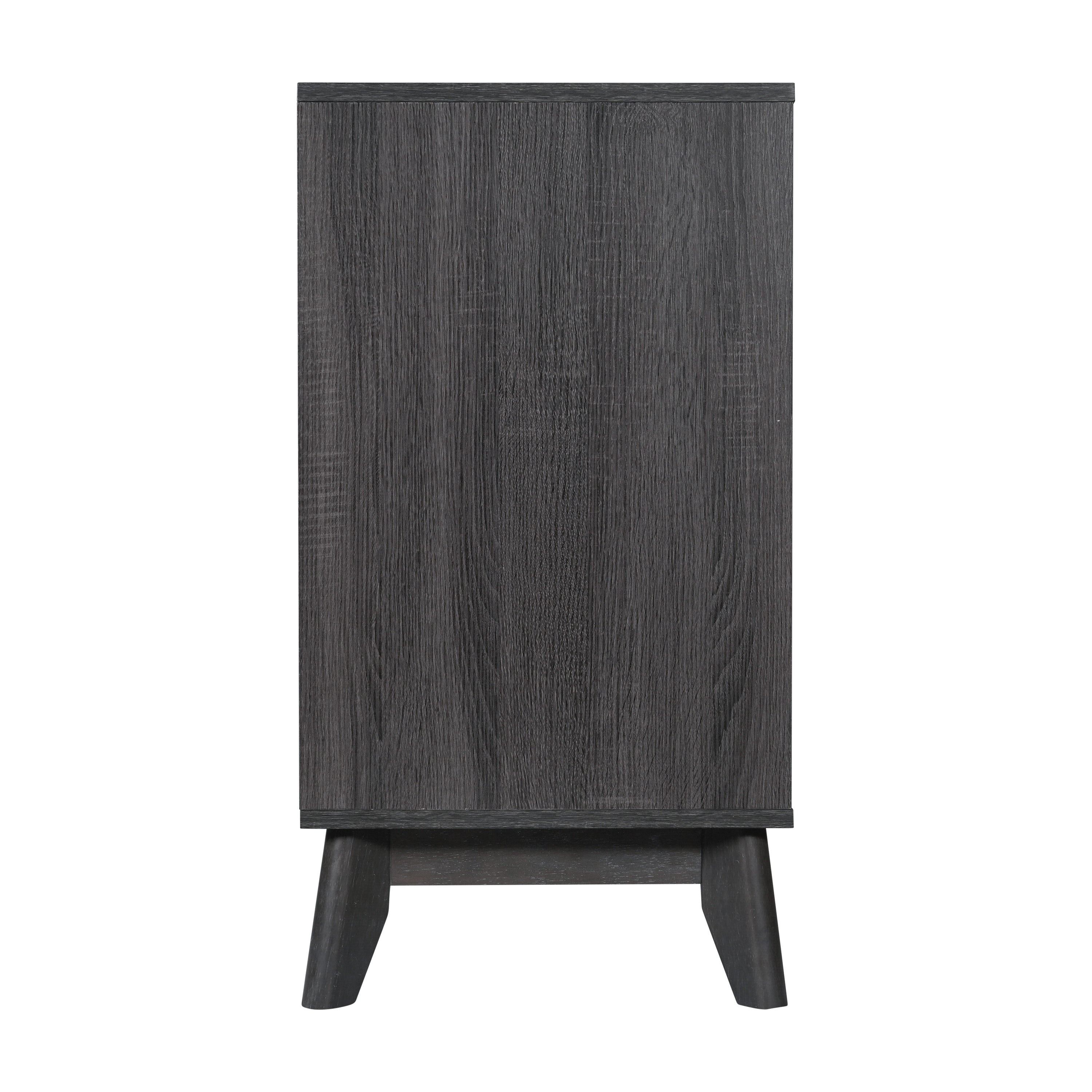 Hatfield Mid-Century Modern 60 Inch 4 Door Storage Buffet Sideboard, 4 Soft Close Doors, Adjustable Shelves, TV Stand for up to 64" TV's, Black Wash