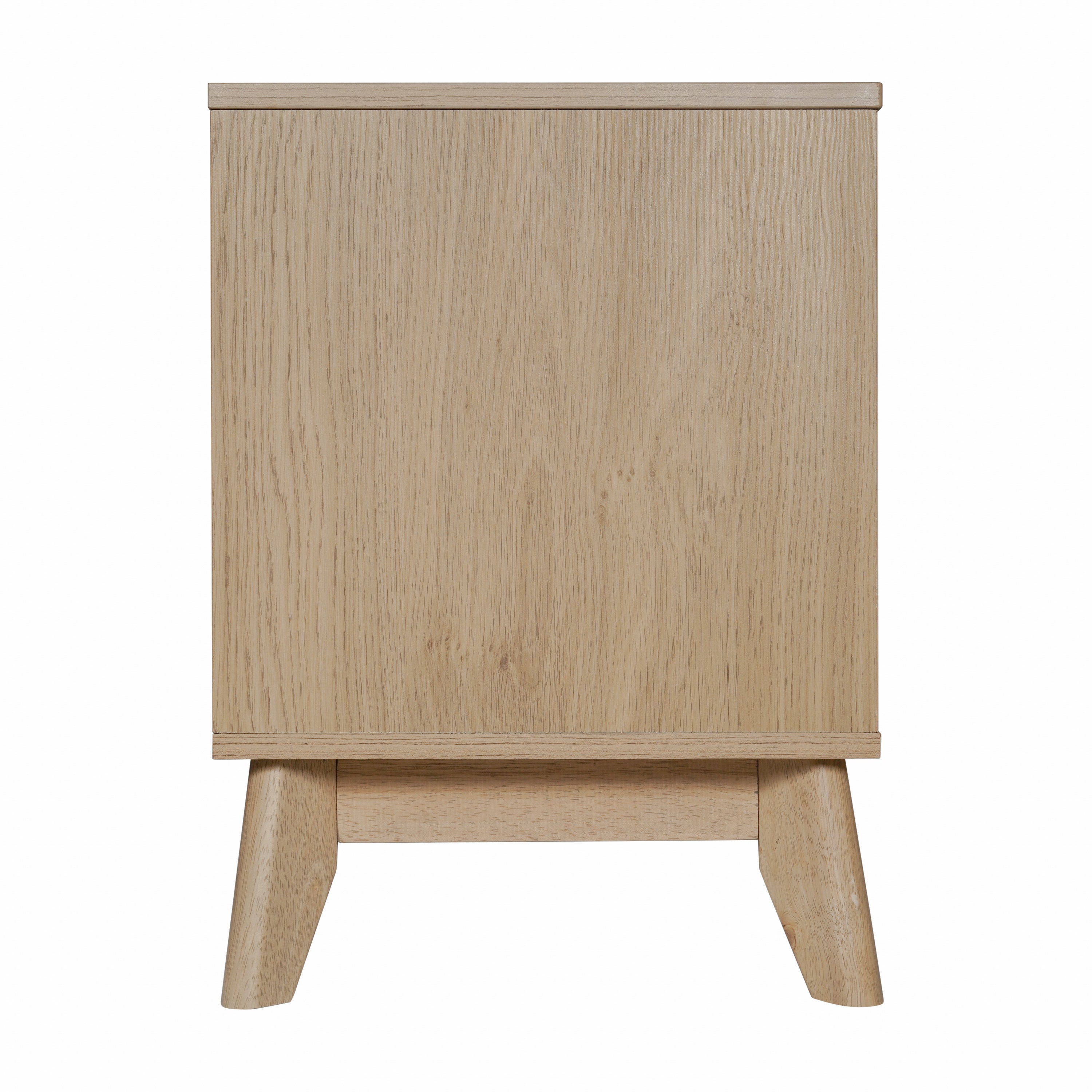 Hatfield Mid-Century Modern TV Stand in Light Natural for 65+ Inch TV's - 70 Inch Media Center with Adjustable Center Shelf and Dual Soft Close Doors