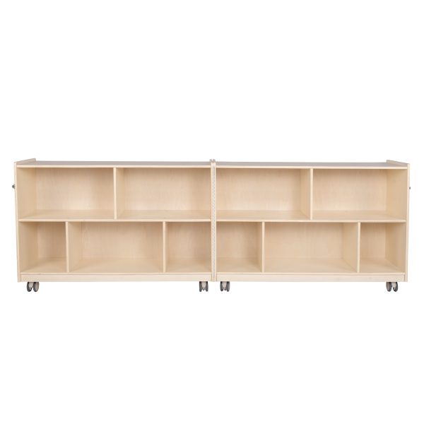 Mobile 30"H 2-Shelf Fold-N-Lock Storage - Assembled