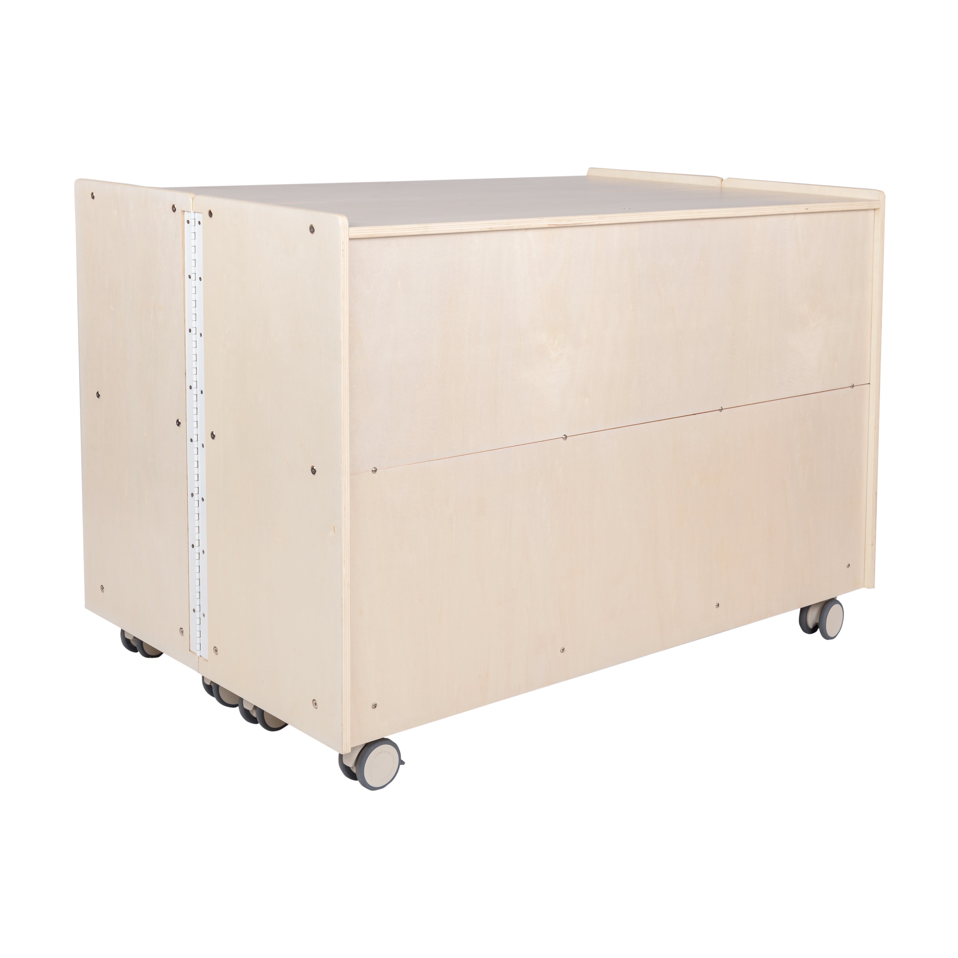 Mobile 30"H 2-Shelf Fold-N-Lock Storage - Assembled