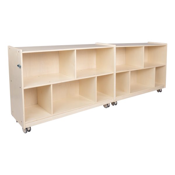 Mobile 30"H 2-Shelf Fold-N-Lock Storage - Assembled