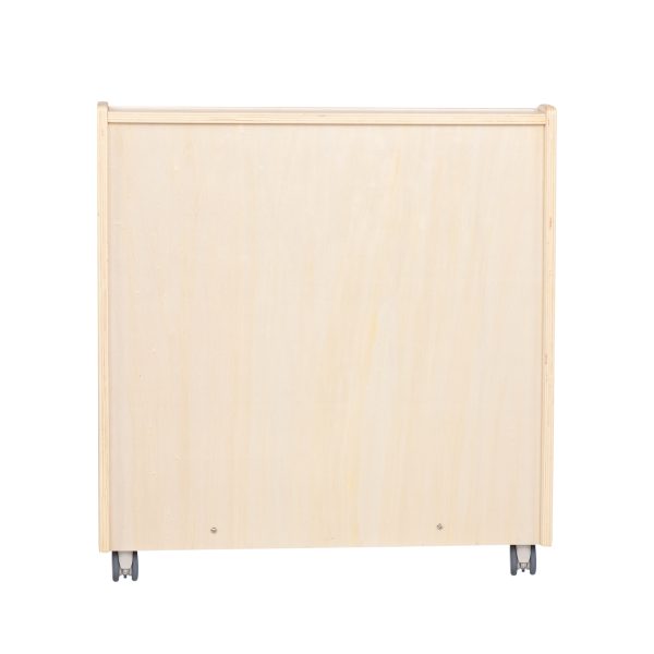 Mobile 4-Shelf Book Display with Storage - Assembled