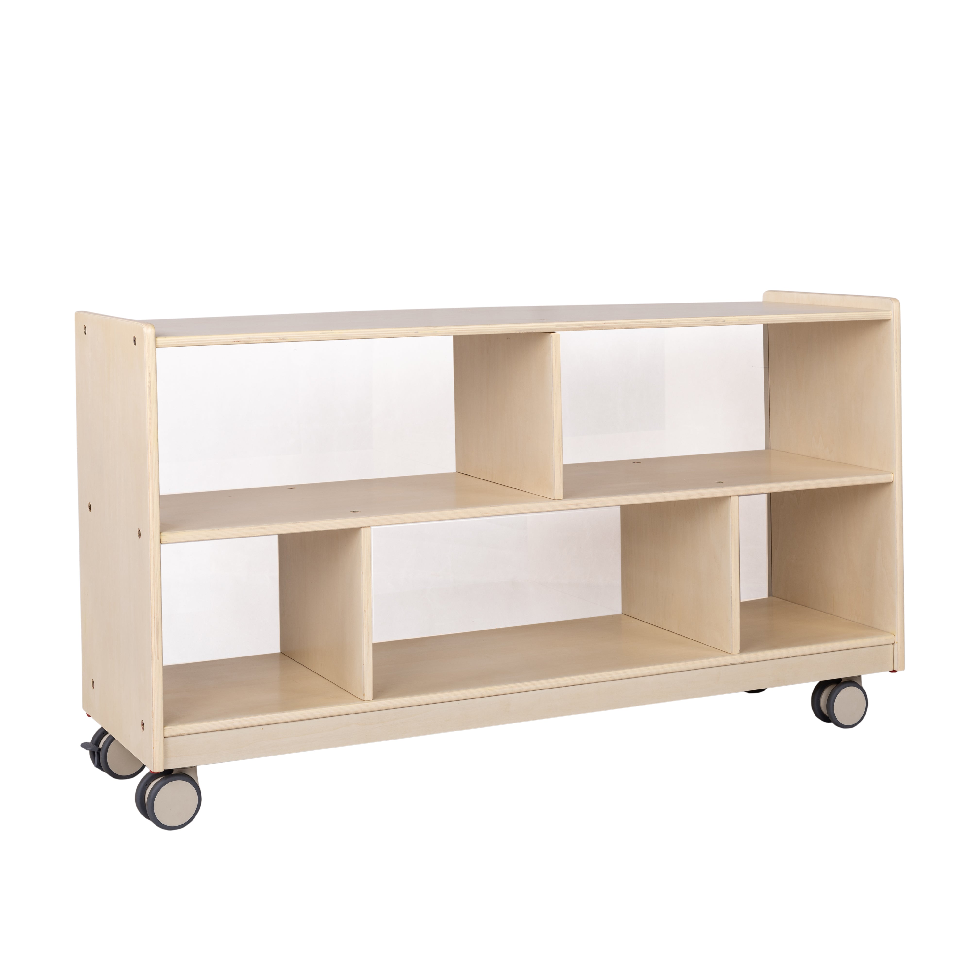 Mobile 24"H Toddler Storage with Clear Back - Assembled