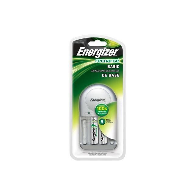 CHVCWB2 Energizer Basic Charger w 2AA Batteries,  Packaging Qty: 4 per Case