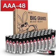 Energizer MAX Alkaline Batteries, Size AAA, 2 per pack, 24 packs per case