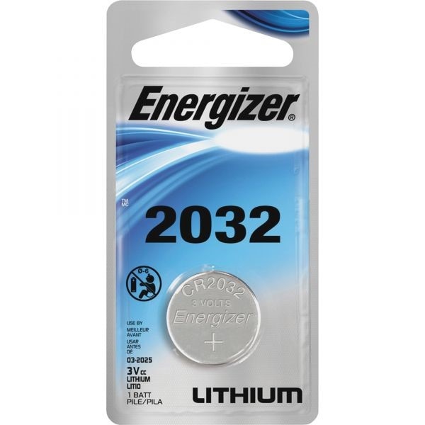 Energizer 2032 Lithium Coin Cell Battery, Model: 2032, 1 per pack