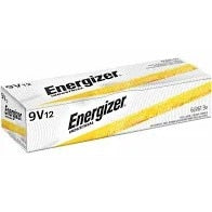 Energizer Industrial Alkaline Batteries, Size 9V, 12 per pack, 6 packs per case.