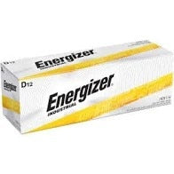 Energizer Industrial Alkaline Batteries, Size D, 12 per pack, 6 packs per case.