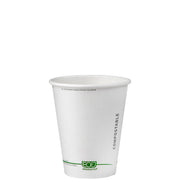GreenStripe Renewable & Compostable Hot Cups - 8 oz. - Case of 1000