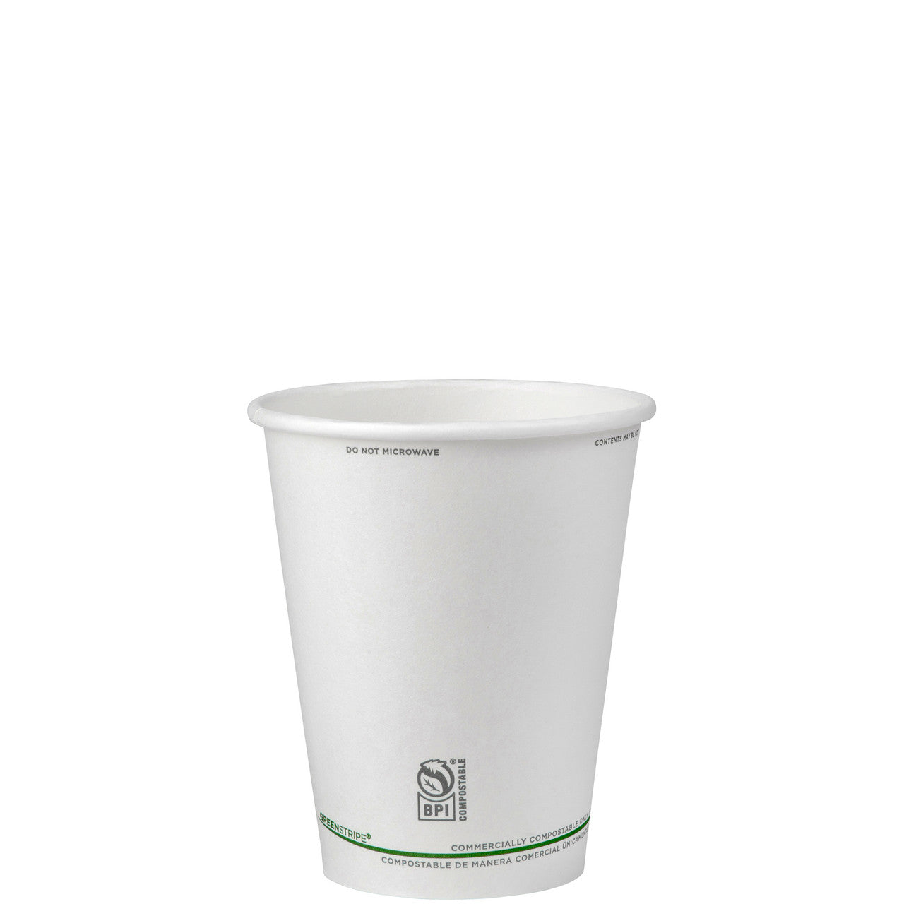 GreenStripe Renewable & Compostable Hot Cups - 8 oz. - Case of 1000