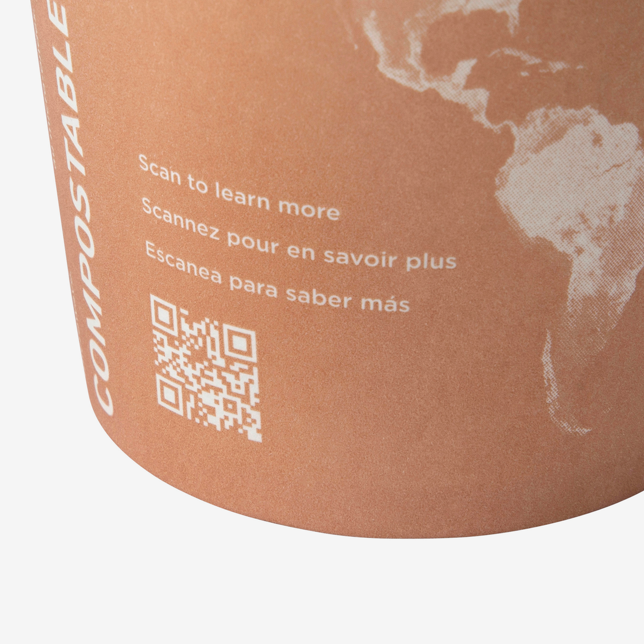 World Art Renewable & Compostable Hot Cups - 8 oz. - Case of 1000